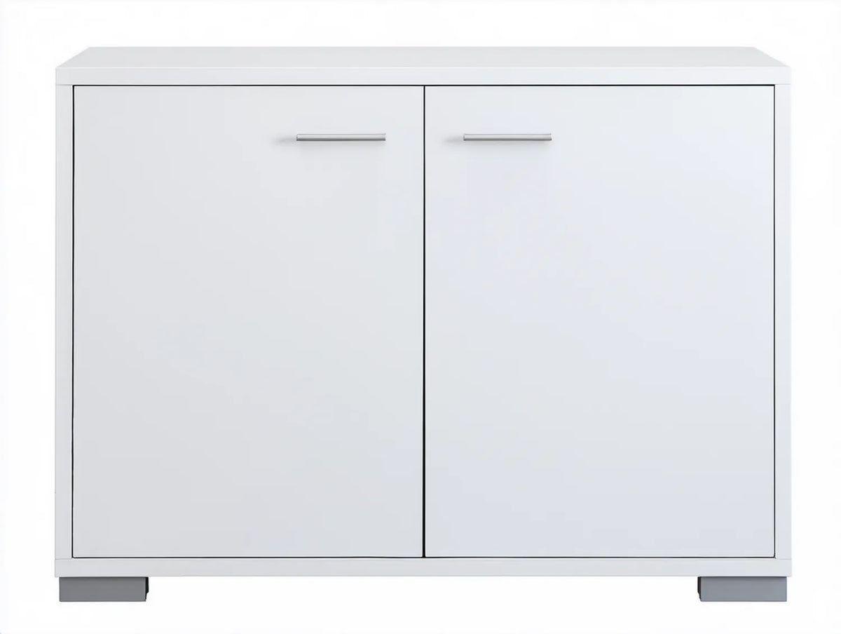 Biała szafka na buty z płyty wiórowej 80 x 35 x 96 cm