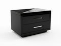 Czarna szafka nocna z MDF 60 x 45 x 50 cm z 2 szufladami