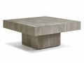 Kwadratowy stolik kawowy z MDF w kolorze szarego dębu 90 x 90 x 35 cm